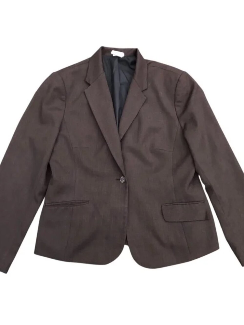 Cintas Women’s Brown Wool Blend Blazer – Size 12 (XL)